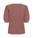 dames pullover structuur "Larry" korte mouw oud- roze