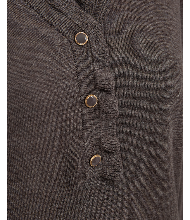 chique dames pullover "Katie" knopen taupe