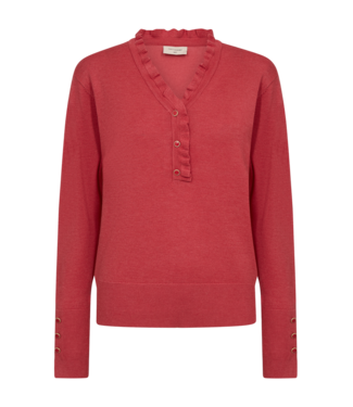 FreeQuent chique dames pullover "Katie" knopen baked- apple