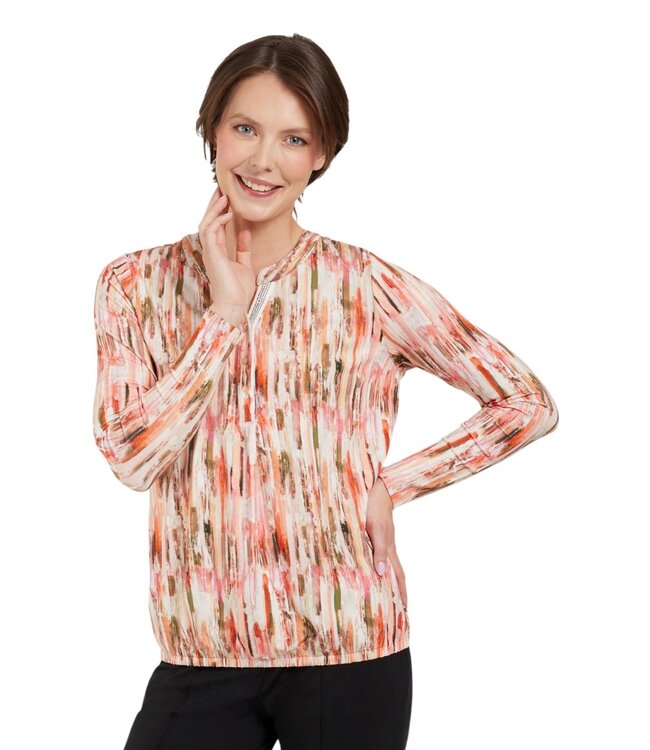 dames blouson shirt met strass en knopen baked- apple