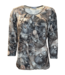 dames blouson shirt koraal beige- grijs