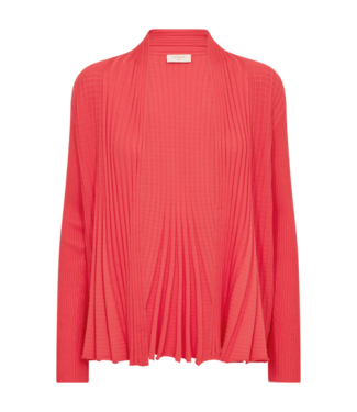 FreeQuent open dames vest plissé "Claudisse" rood