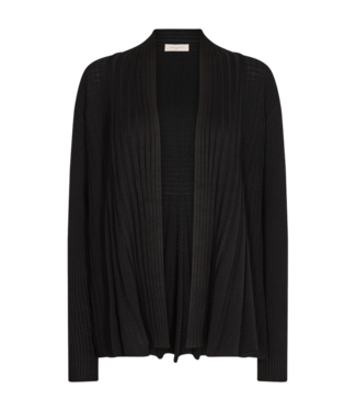 FreeQuent open dames vest plissé "Claudisse" zwart FreeQuent