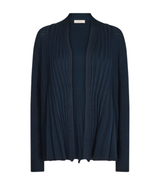 FreeQuent open dames vest plissé "Claudisse" marine
