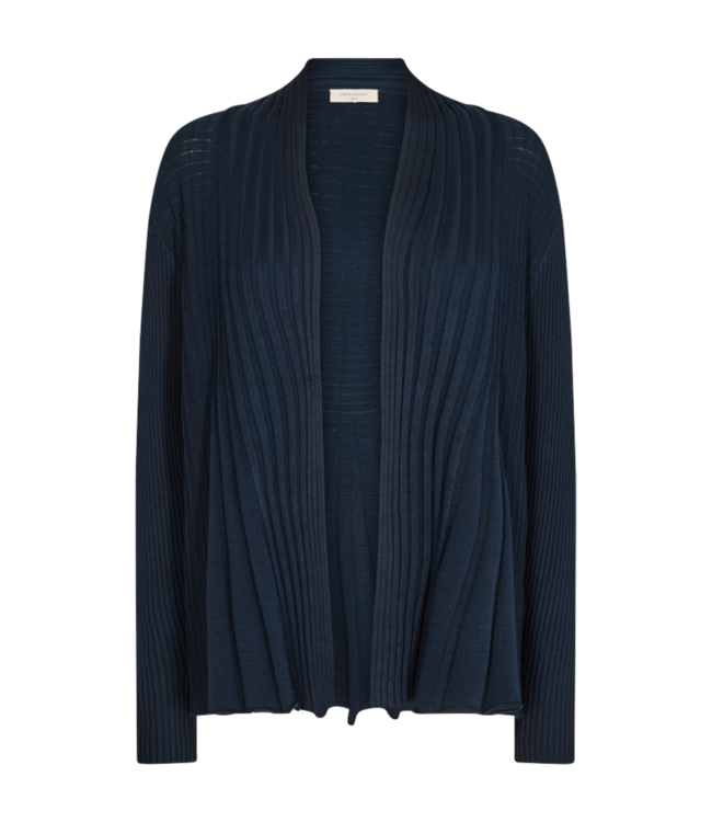 open dames vest plissé "Claudisse" marine