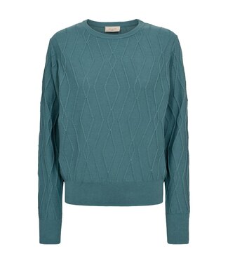 FreeQuent dames pullover lijnen structuur "Cotty" brittany blue