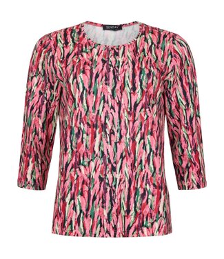 Sunday dames blouson shirt elastiek vlammenzee roze