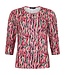 dames blouson shirt elastiek vlammenzee roze