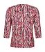 dames blouson shirt elastiek vlammenzee roze