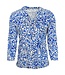 blouson met druppel patroon blauw-  beige