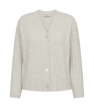 FreeQuent zacht dames vest "Hara" 6% wol met knopen beige