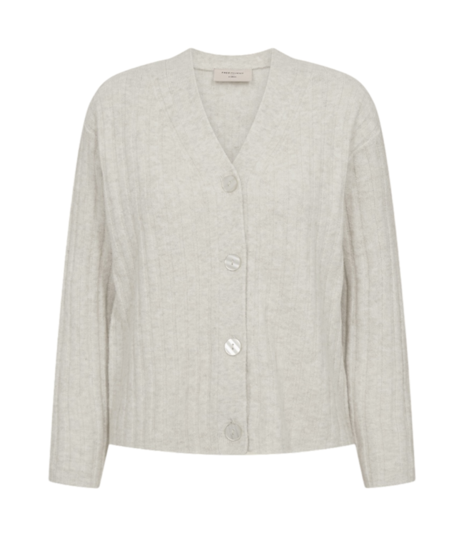 zacht dames vest "Hara" 6% wol met knopen beige