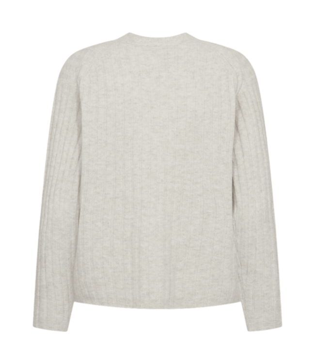 zacht dames vest "Hara" 6% wol met knopen beige