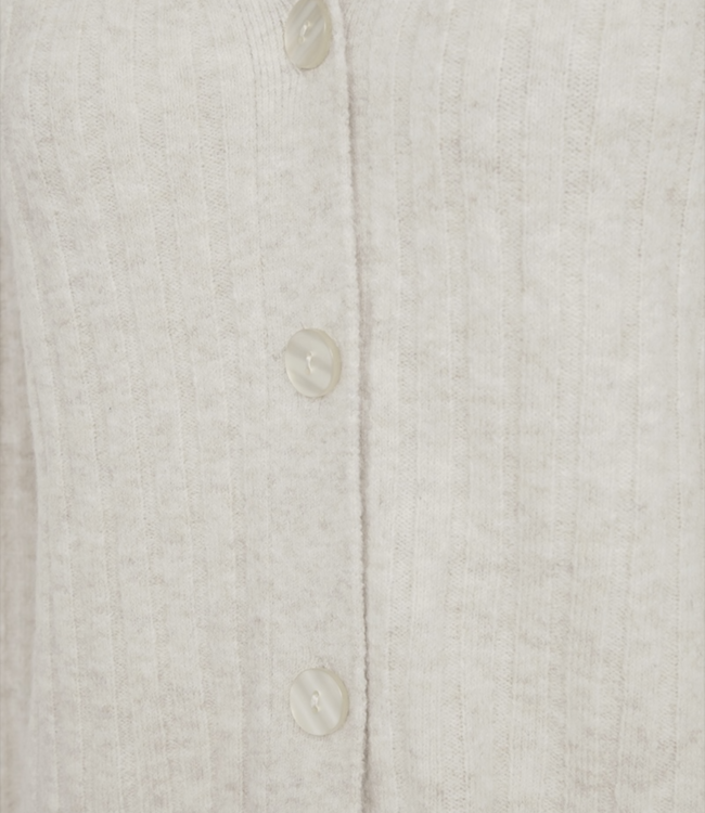 zacht dames vest "Hara" 6% wol met knopen beige