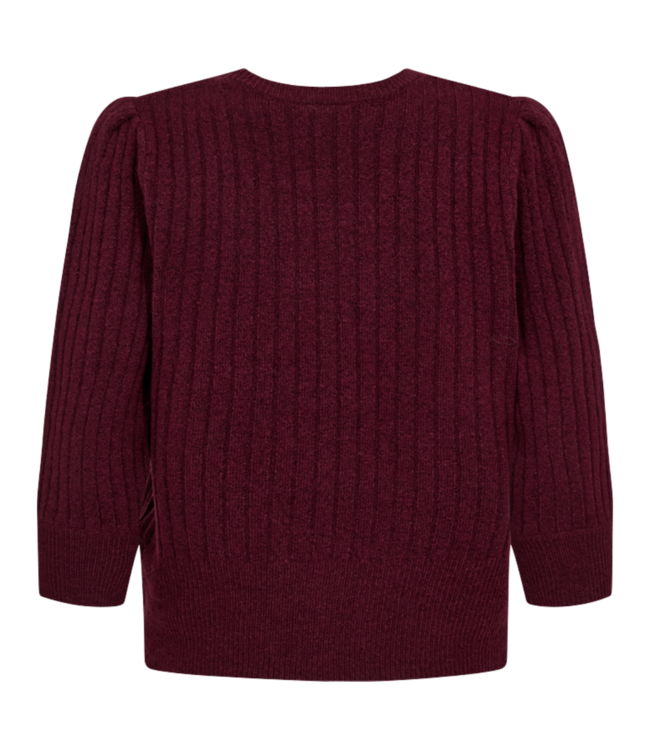 dames pullover met structuur "Hara" bordeaux FreeQuent - 6% wol