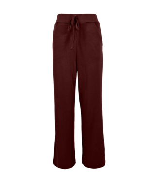 FOS - Amsterdam flared stretch broek elastische band "Ria" punta uni bordeaux