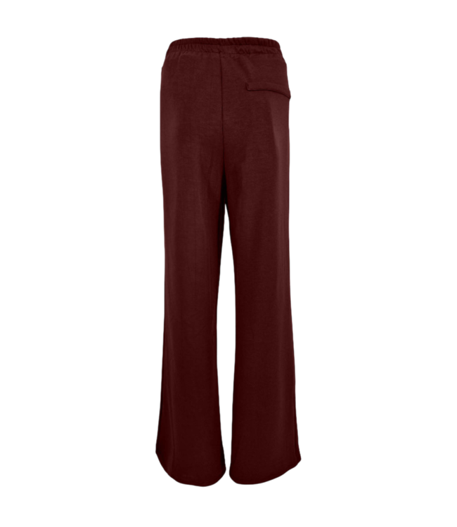 flared stretch broek elastische band "Ria" punta uni bordeaux