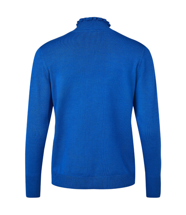 chique dames pullover turtleneck roesjes nautic- blauw