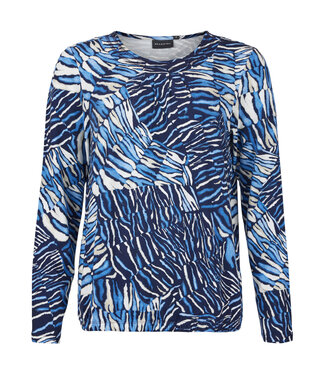 Brandtex. dames blouson shirt nautic blauw Brandtex