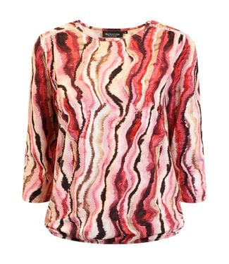 Signature dames blouson shirt marmerprint roze Signature