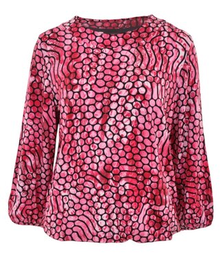 Navigazione dames blouson shirt zebra fuchsia Navigazione  lange mouw