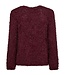 dames trui faux- fur "Fluffy poppy"  bordeaux - FreeQuent