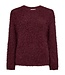 dames trui faux- fur "Fluffy poppy"  bordeaux - FreeQuent