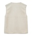 zacht dames gilet met knopen en zakjes beige "Teddy" - FreeQuent