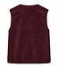 zacht dames gilet met knopen en zakjes bordeaux "Teddy" - FreeQuent