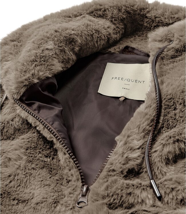 zachte dames bodywarmer / gilet " FONY " taupe Freequent