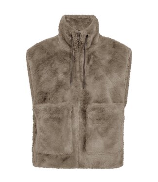 FreeQuent zachte dames bodywarmer / gilet " FONY " taupe Freequent