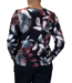 dames blouson shirt "Botanic" zwart- bordeaux Gabriella K.