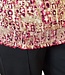 dames blouson shirt elastische boord (smokwerk) roze