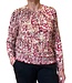 dames blouson shirt elastische boord (smokwerk) roze