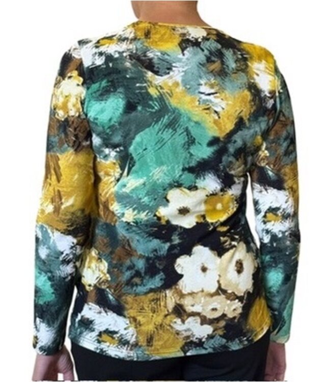 dames t- shirt Fauna groen- geel Marinello