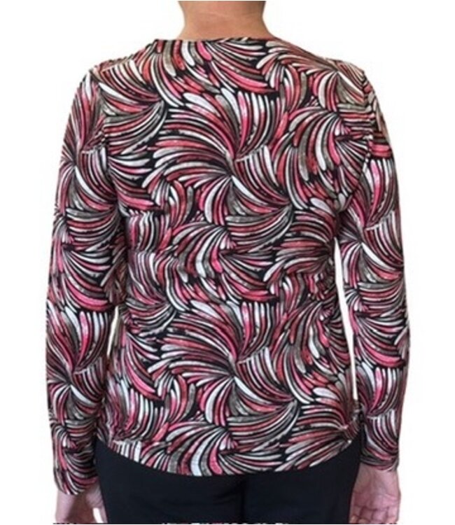 dames t- shirt swirl rood Marinello