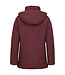 Klassieke dames jas met afritsbare capuchon bordeaux Frandsen