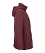 Klassieke dames jas met afritsbare capuchon bordeaux Frandsen