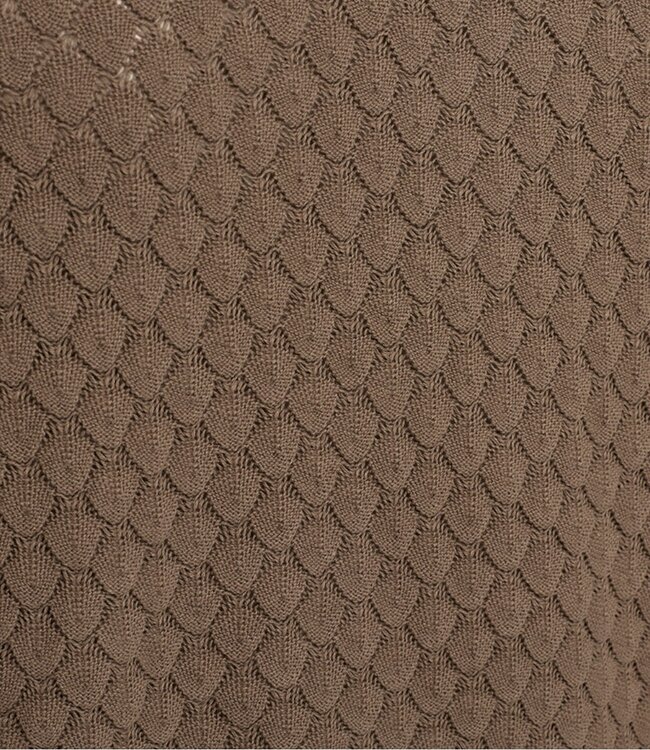 dames pullover diamant structuur "Dodo" taupe