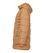 Winterjas dames met artisbare capuchon caramel- bruin Sunday