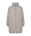 winterjas dames met ritssluiting en patroon Simply- Taupe FreeQuent "Crown"