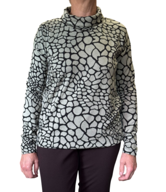 Navigazione dames blouson pullover met hangcol Pebbles pistache