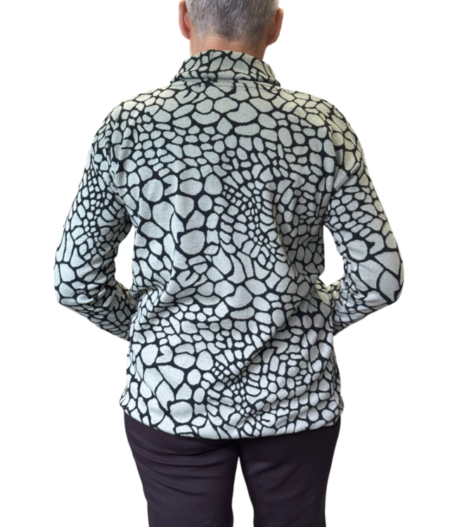 dames blouson pullover met hangcol Pebbles pistache
