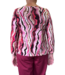 dames blouson shirt marmerprint roze
