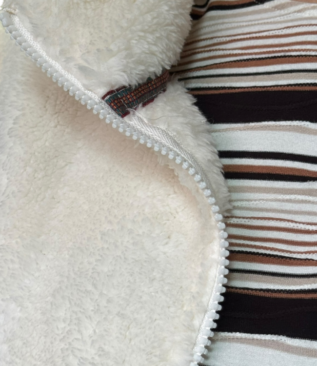 dames gilet "Bontje" met ritssluiting offwhite M.X.O.