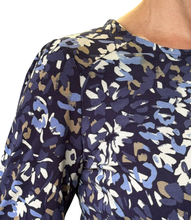 dames blouson bloemenprint- allover marine