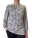 dames t- shirt bloemen print khaki