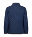 klassieke dames jas reversibel met print marine- bruin Normann