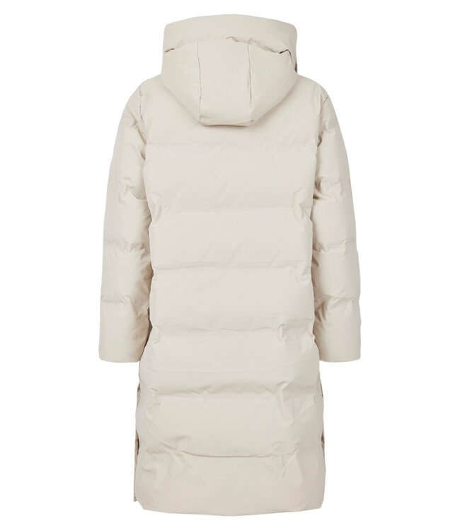 lange winterjas dames met knopen beige Brandtex