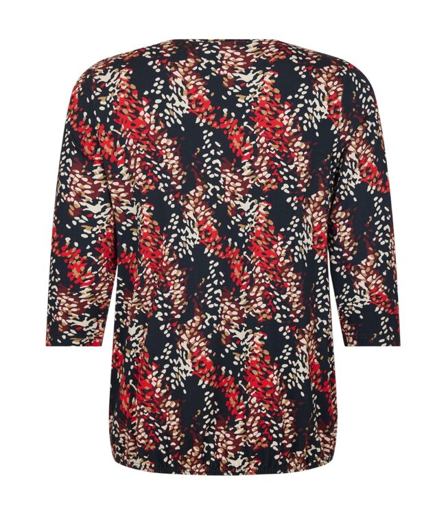 dames blouson shirt fireworks rood- zwart Sunday